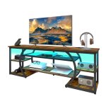 Balconera meuble tv 160cm - 2 ac + 2 usb téléviseurs 70 led rvb 22 modes salon chambre brown rustique ... Balconera meuble tv 160cm - 2 ac + 2 usb téléviseurs 70 led rvb 22 modes salon chambre brown rustique ...