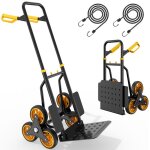 Balconera monte - escalier pliable - 6 roues 152cm diable acier r�glable 150kg silencieux