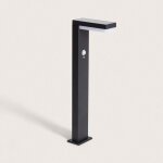 Balise extrieure led solaire sur pied 2w 50cm aluminium avec dtecteur de mouvement goran noir