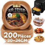 Balitta papier cuisson air fryer - 200 pices 20 x 24cm food - grade bpa gratuit pour friteuse sans huile ...