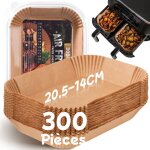 Balitta papier cuisson pour ninja air fryer300 pi�ces 205x14cm rectangulair paper liners compatible avec ...