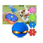 Balle pour chien de soucoupe volante lumineuse de couleurs pet toy flying saucer ball balle chien indestructib ...