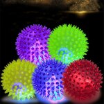 Balle  led en pvc pour chien et chiot jouet de jeu clignotant et lumineux balle rebondissante et pointue ...