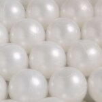 Balles pour piscine  balles de jeu pour bb enfants misioo plastique colores 6 cm 100 boules blanc ...