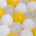 Balles pour piscine  balles de jeu pour bb enfants misioo plastique colores 6 cm 1200 boules: jaune ...