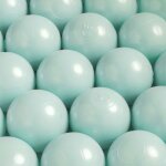 Balles pour piscine � balles de jeu pour b�b� enfants misioo plastique color�es 6 cm 300 boules menthe ...
