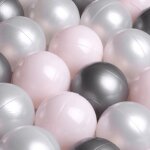 Balles pour piscine  balles de jeu pour bb enfants misioo plastique colores 6 cm 300 boules: rose ...