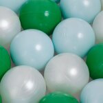 Balles pour piscine � balles de jeu pour b�b� enfants misioo plastique color�es 6 cm 300 boules: vert ...