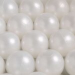 Balles pour piscine � balles de jeu pour b�b� enfants misioo plastique color�es 6 cm 500 boules blanc ...