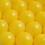 Balles pour piscine � balles de jeu pour b�b� enfants misioo plastique color�es 6 cm 500 boules jaune ...