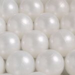 Balles pour piscine � balles de jeu pour b�b� enfants misioo plastique color�es 6 cm 600 boules blanc ...