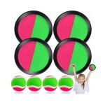 Balle raquette scratch jeux enfants lancer catch ball jouet 4 pagaies et 4 balles jeu de plage enfant ...