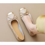 Ballerines femme argentes avec n?ud et paillettes?chaussures plates lgantes et confortables?idales ...