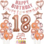 Ballons 18 ans fille anniversaire d�coration ballon d�coration 18 ans anniversaire fille or rose d�coration ...