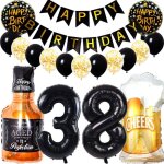 Ballon 20 ans anniversaire homme kit de decoration anniversaire 20 ans homme femme ballon bouteille de ...