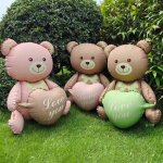 Ballon - ours gonflable - rose - 665x1055cm - anniversaire saint valentin