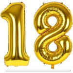 Ballons anniversaire 18 ans or 83cm helium ballon chiffre 1 et 8 numero aluminium ballon décoration birthday ... Ballons anniversaire 18 ans or 83cm helium ballon chiffre 1 et 8 numero aluminium ballon décoration birthday ...