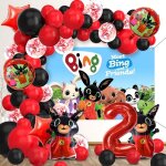 Ballon anniversaire 2 ans 70 pi�ces d�coration de f�te danniversaire 2 ans toile de fond theme tissu ...