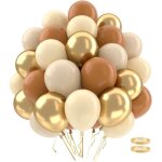 Ballons anniversaire marron 62 ballon marron et beige ballon beige ballons nude dor�s ballonhelium or ...