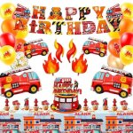 Ballons anniversaire thme du feuensemble de ballons dcoration de fte danniversaire un pompier decoration ...