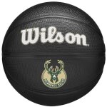 Ballon de basket - wilson - team tribute milwaukee bucks - taille 3 - unisexe - noir