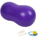Ballon cacahu�te anti - �clatement violet avec pompe pour yoga ballon suisse