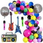 Ballons de d�coration de f�te des ann�es 90 et 80 80 pi�ces disco anniversaire d�coration ballons disco ...