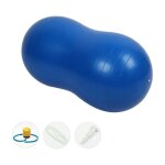 Ballon de fitness 90 x 45 cm ballon de yoga avec pompe � air bleu