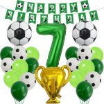 Ballon de football h�lium 7e anniversaire gar�on football anniversaire d�coration 7 ans enfants f�te ...