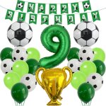 Ballon de football h�lium 9e anniversaire gar�on football anniversaire d�coration 9 ans enfants f�te ...