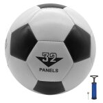 Ballon de football taille 5 + pompe � ballon & aiguille - 32 panneaux - durable pour enfants / adultes ...