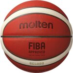 Ballon de basket - molten bxg5000 - cuir vritable - cousu main - approuv fiba