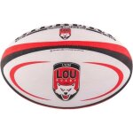 Ballon de rugby rplique lyon - gilbert - t5 - lot de 5