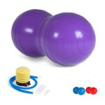 Ballon de yoga 90 x 45 cm avec pompe adapt� � la salle de sport violet