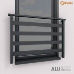 Balustrade de balcon français en aluminium anthracite ral 7016 - 100x100cm Balustrade de balcon français en aluminium anthracite ral 7016 - 100x100cm