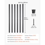 Balustres descalier - vevor - lot de 51 - barreaux de sécurité garde - corps aluminium 19x914 mm - noir ... Balustres descalier - vevor - lot de 51 - barreaux de sécurité garde - corps aluminium 19x914 mm - noir ...