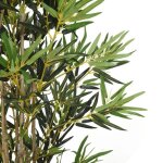 Bambou artificiel - vidaxl - 200 cm - 1380 feuilles - vert - tiges en bambou - feuilles en fibre textile ...