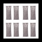 Bambou purificateur dair de charbon de bois (paquet de 8) d�sodorisant naturel 50g pour absorbeur dhumidit� ...