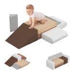Banasuper blocs mousse �ducatifs modulables �quipement de jeu souple pour b�b� canap� - lit de jeu pour ...