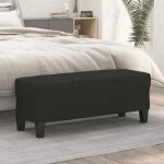 Banc - 100x35x41 cm - noir - tissu 100% polyester - rembourr� mousse
