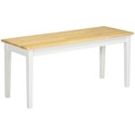 Banc pour deux personnes supporte jusquà 220 kg solide en bois de pin blanc adapté pour la salle à manger ... Banc pour deux personnes supporte jusquà 220 kg solide en bois de pin blanc adapté pour la salle à manger ...