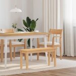 Banc 90 cm bois massif caoutchouc
