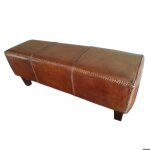 Banc banquette - dkd home decor - aluminium et teck - cuir - intrieur - chic