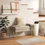 Banc banquette coffre de rangement 2 en 1 assise aspect velours et pieds acier - 795l x 375p x 43h cm ...
