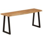 Banc avec bord vivant 105 cm bois d acacia massif