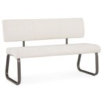 Banc dentre vilas sige avec 3 places banquette au pitement chrom revtement en tissu boucl blanc ...