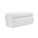Banc design rev�tement bouclette cr�me 1 - 2 places l 92 x p 50 x h 45cm - sasha