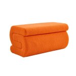 Banc design rev�tement bouclette orange 1 - 2 places l 92 x p 50 x h 45cm - sasha