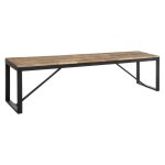 Banc  edena  - mtal & bois d'acacia - marron - atmosphera createur d'interieur