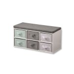 Banc enfant avec 6 rangements - multicolore - l 68 x h 33 cm